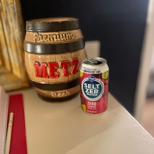 Antique Large Metz Beer Ceramic Bank